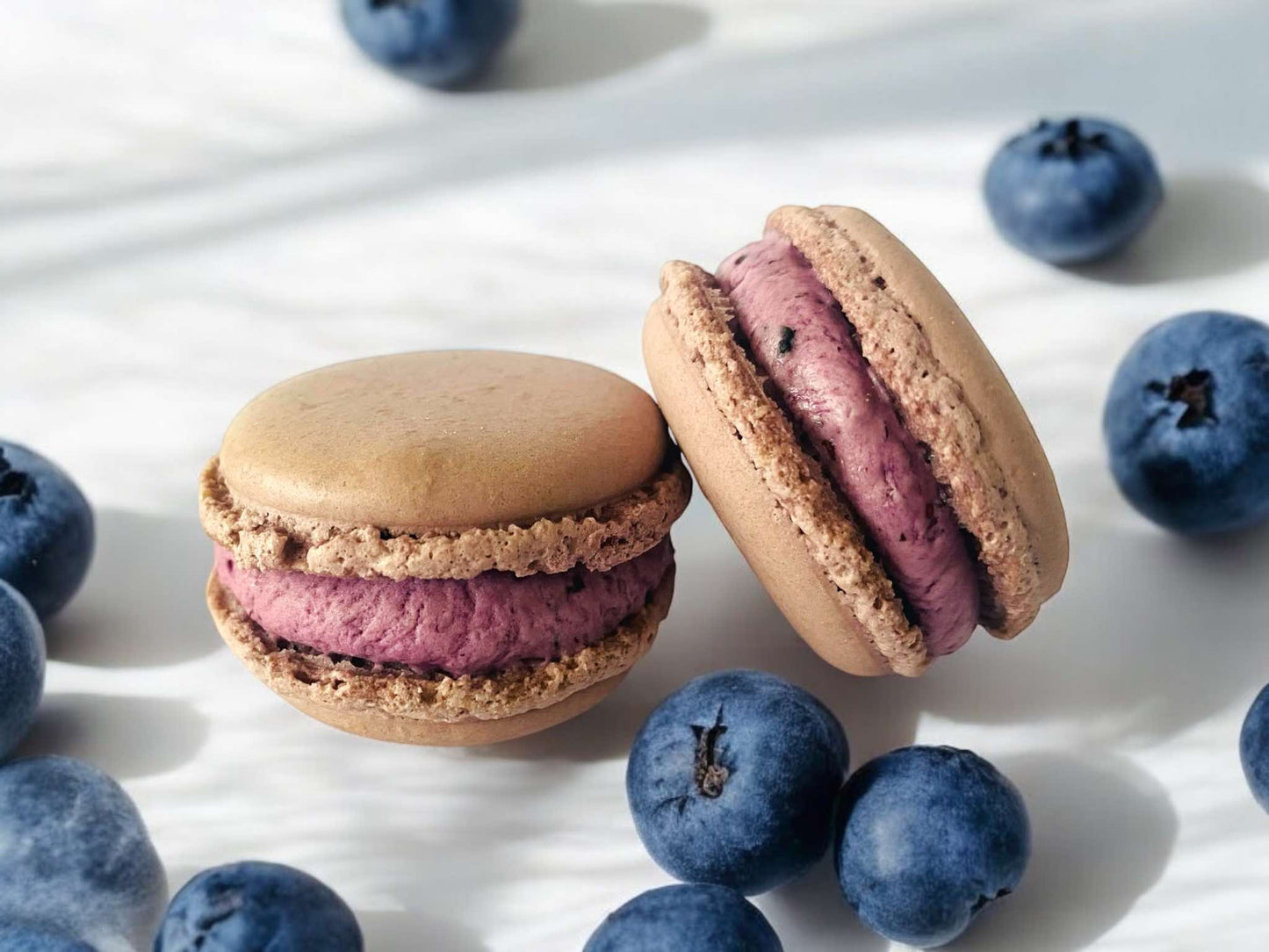 Macarons myrtille