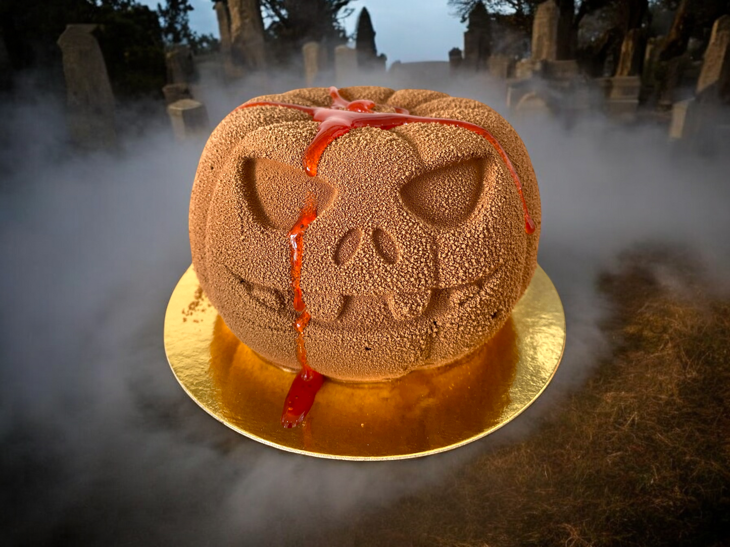 Gâteau Glacé Halloween – glace citrouille cannelle - fior di latte pain d'épices