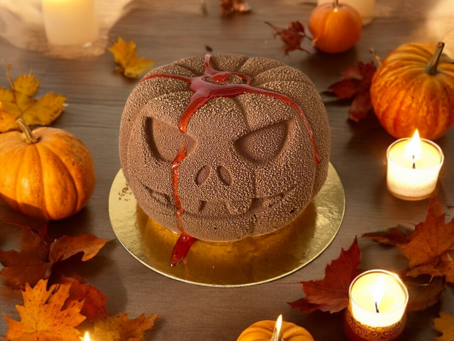 Gâteau Glacé Halloween – Glace Spéculoos & Sorbet Fraise