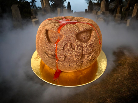 Gâteau Glacé Halloween –  glace citrouille cannelle - fior di latte pain d'épices